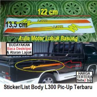 Sticker Cutting Stiker List Strip Body Mitsubishi L300 Terbaru