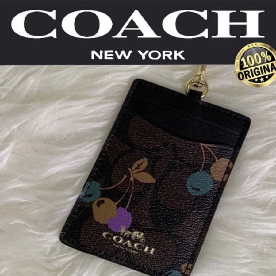 

LANYARD COACH signature cherry fruit canvas 100%