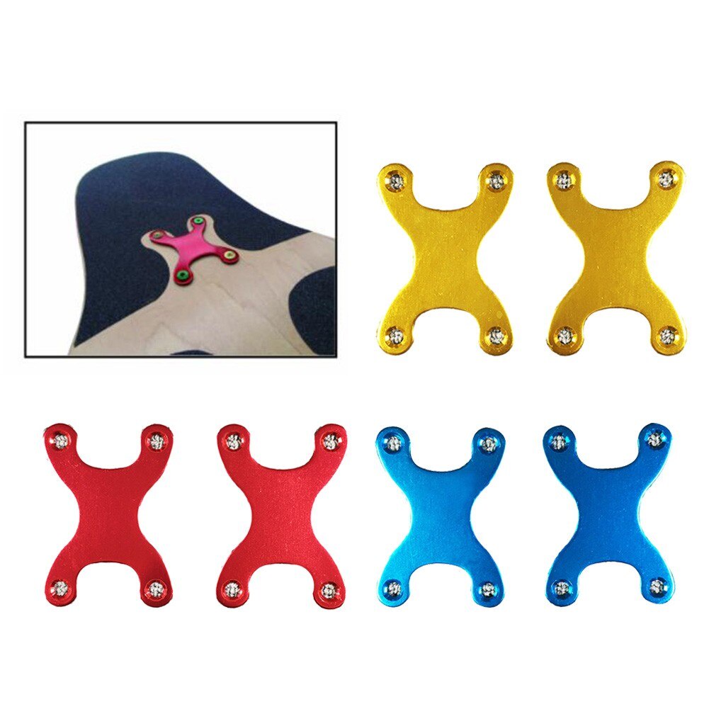2pcs Cover Pelindung Dek Skateboard Bahan Aluminum Alloy Tipe H