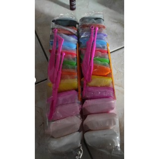 1 PAX ( ISI 12 PS ) MAINAN ANAK CLAY MURAH WARNA WARNI SOFT LEMBUT / MAINAN EDUKATIF CLAY-1