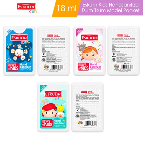 18 ml - Eskulin Kids Hand Sanitizer - Seri Tsum Tsum - Pembersih Tangan Kesehatan Anak kotak mudah masuk kantong Wangi Lembut di Kulit