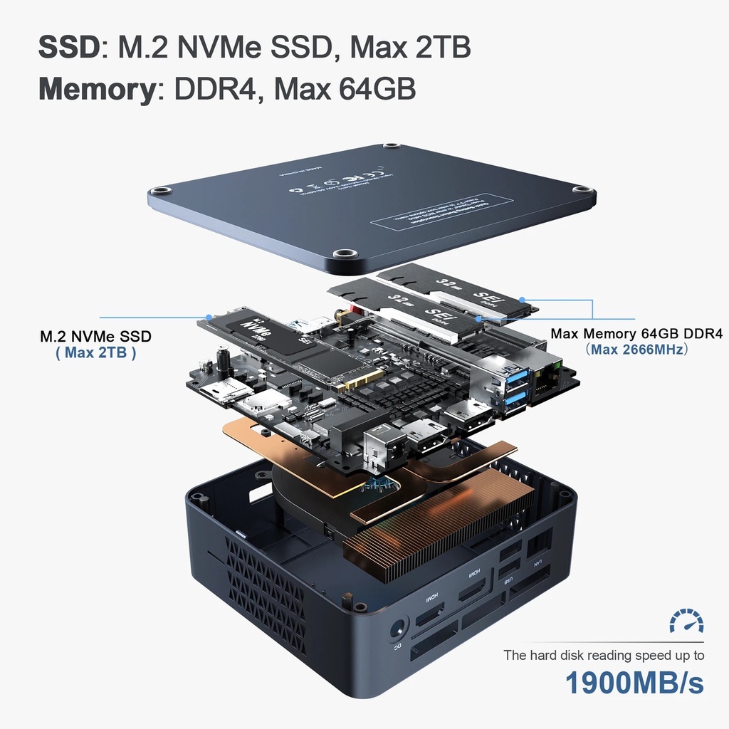 BEELINK SEi 10th Gen Mini PC - 16GB RAM 512GB SSD - Intel i3-10110U - MINI PC TERBARU DARI BEELINK