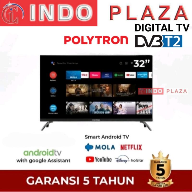 TV POLYTRON 32 BEZEL LESS SMART ANDROID MOLA TV PLD-32AG9953 / 5959