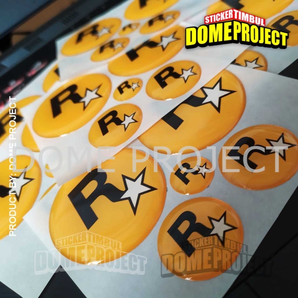 STIKER ROCKSTAR MOTOR TIMBUL EMBLEM LOGO ROCKSTAR YAMAHA AEROX NMAX LEXI SET AESTHETIC KEREN