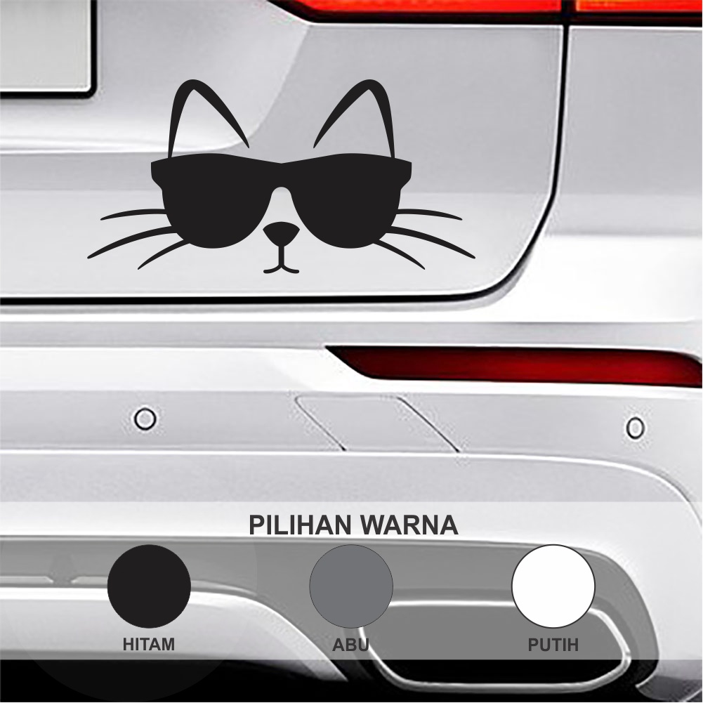 Stiker Mobil Kucing Kaca Mata Stiker Cutting Sticker Body Mobil Stiker Variasi Mobil