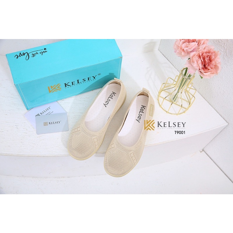 Kelsey Sepatu Flat Wanita T9001 Sepatu Flyknit Wanita (3PSG 1KG)