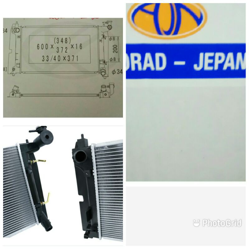 Radiator Altis Matic 2000cc 2000 2001 2002 2003 2004 2005 2006