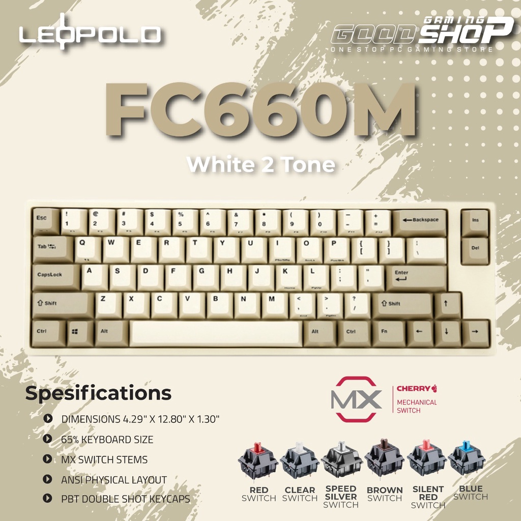 Leopold FC660M BT White 2 Tone PD - Mechanical Gaming Keyboard