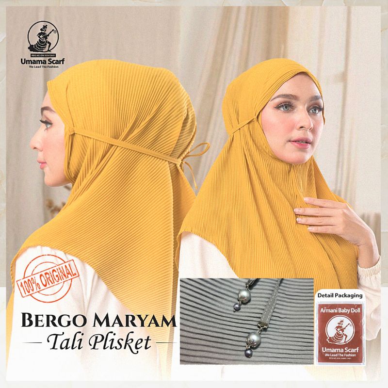 UMAMA BERGO MARYAM PLISKET DENGAN TALI + Assesories