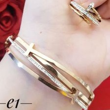 Titanium Set Gelang dan Cincin Wanita G303C