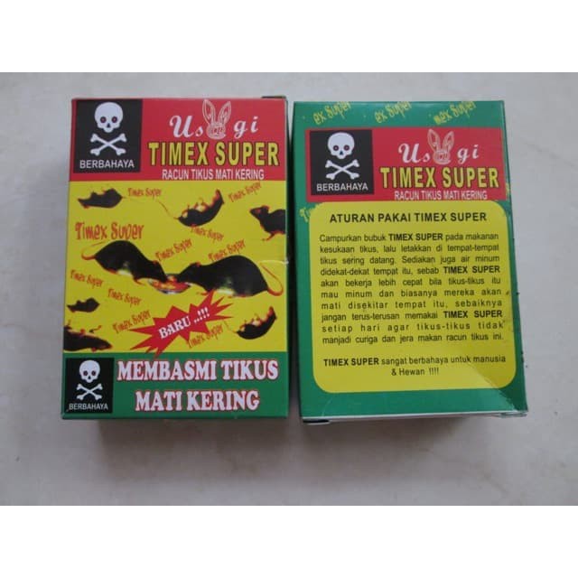 Racun Tikus Timex Super Ampuh Kemasan 1 Box Isi 10 Sachet