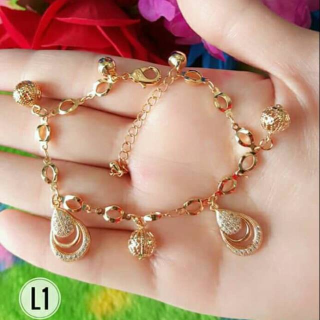 gelang rotaro lapis emas 22k