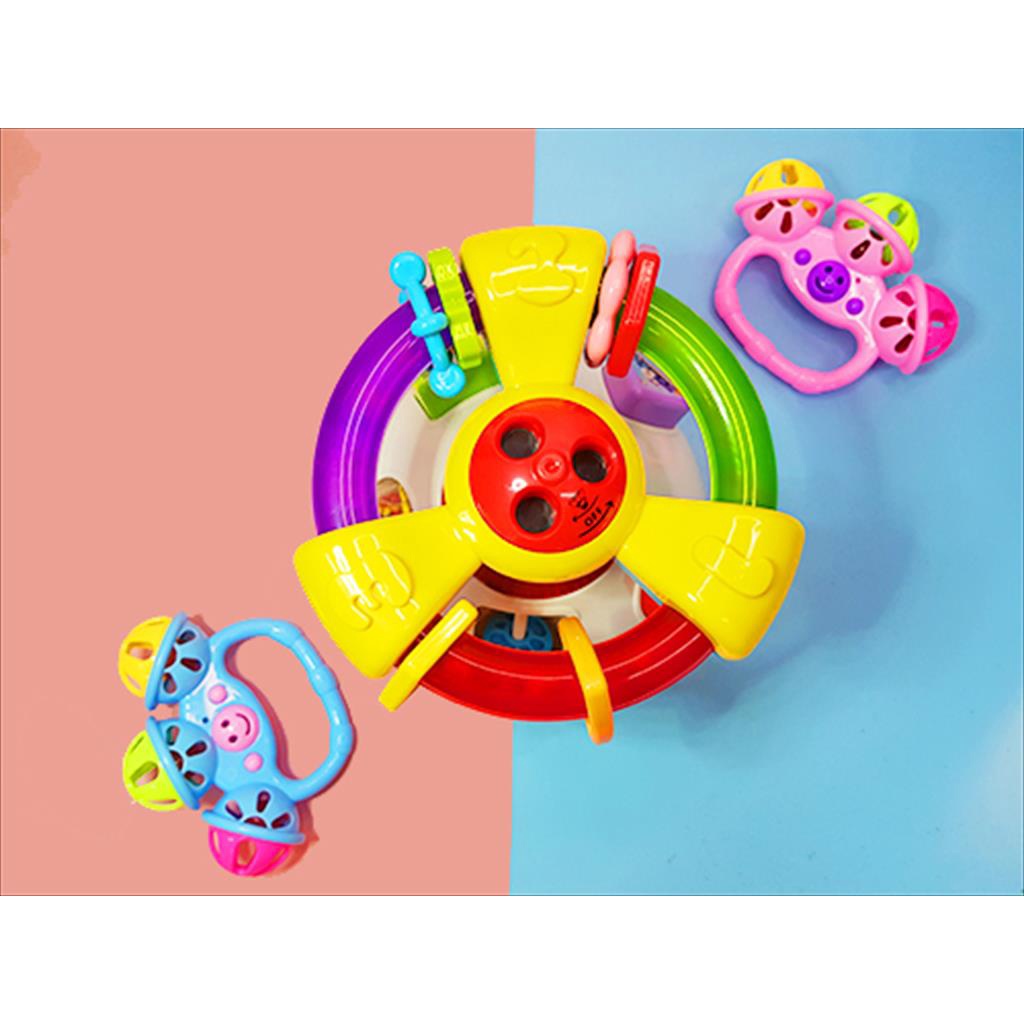 Mainan Bayi Setir Musik 2in1/ Mainan Proyektor Gambar/Mainan kerincingan Bayi Premium/ Mainan setir-setiran