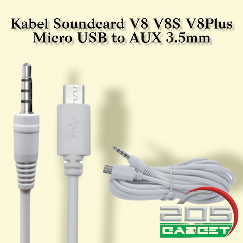 Kabel Soundcard V8 Kabel Micro USB to AUX 3.5mm For Sound Card V8 V8S V8 Plus V9