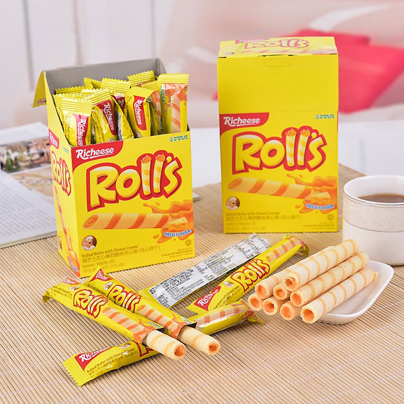 Nabati Rolls Cheese / Keju Wafer Stick isi 20 pcs @ 6 gr - (HARGA 3 BOX)