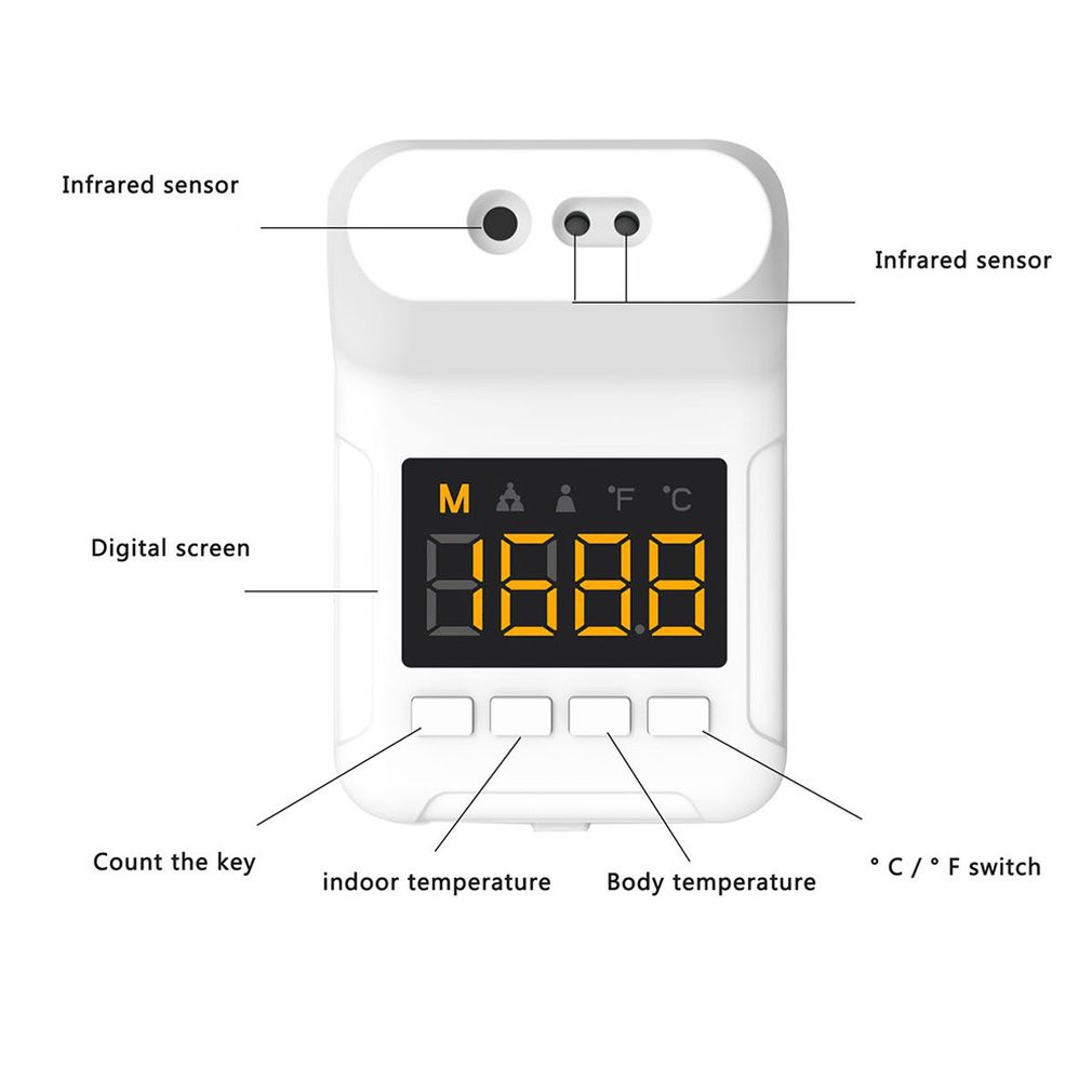 THERMOMETER K3S WALL MOUNTED PENGUKUR SUHU BADAN TEMPERATUR TUBUH