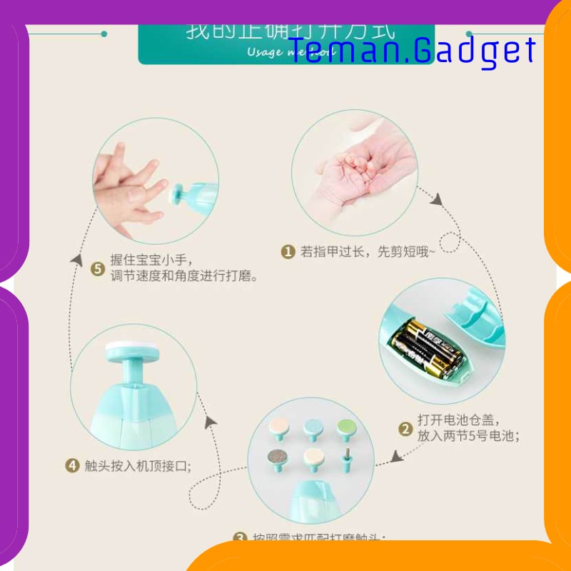 TG-FE242 ALAT POTONG KUKU BAYI ELECTRIC BABY NAIL TRIMMER - SA-29042