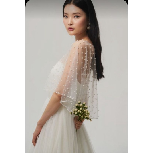 Cape pearl very glam outer mutiara / simple elegant cape dress