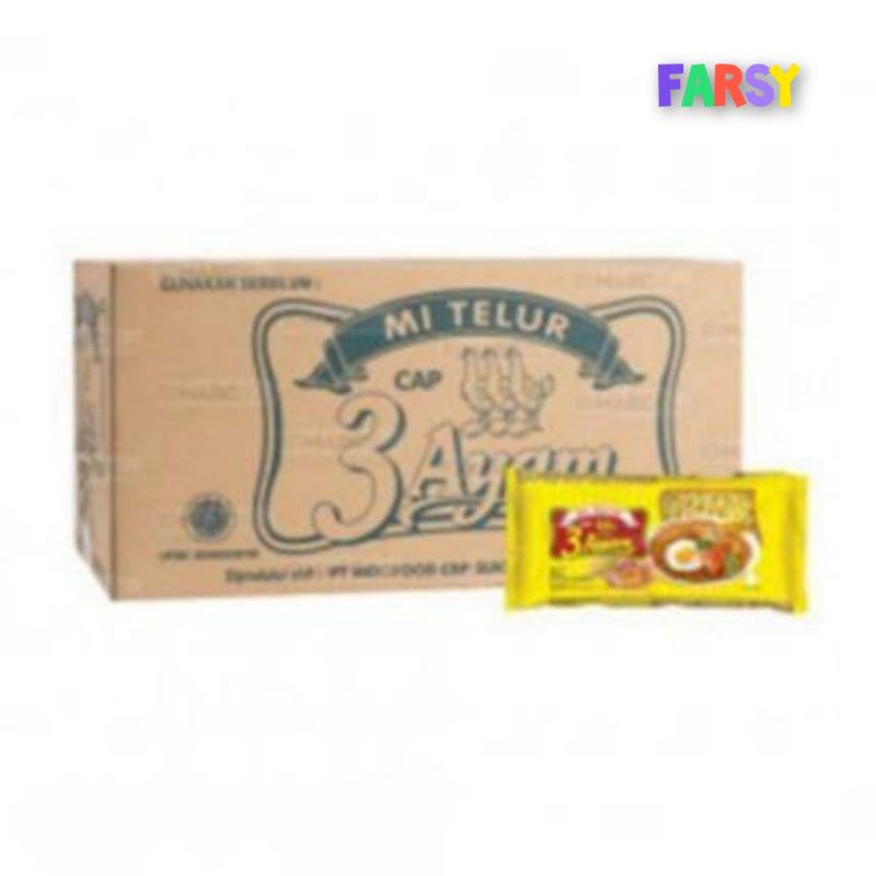 

MIE TELUR CAP TIGA AYAM KEMASAN DUS ISI 20 PCS