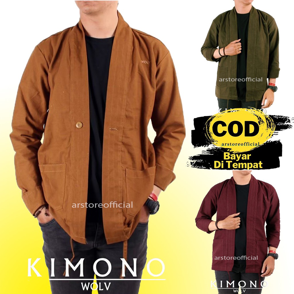 Jaket Kimono Original Wolv Pria dan Wanita Unisex