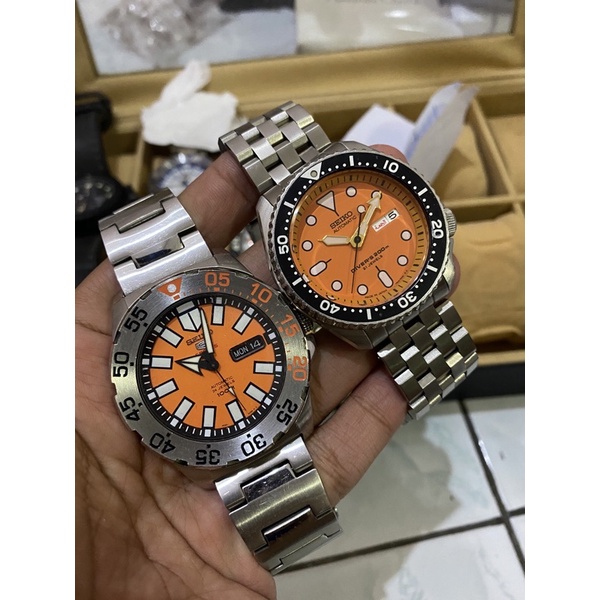 Seiko Limited Edition SKX011 & Seiko baby monster orange