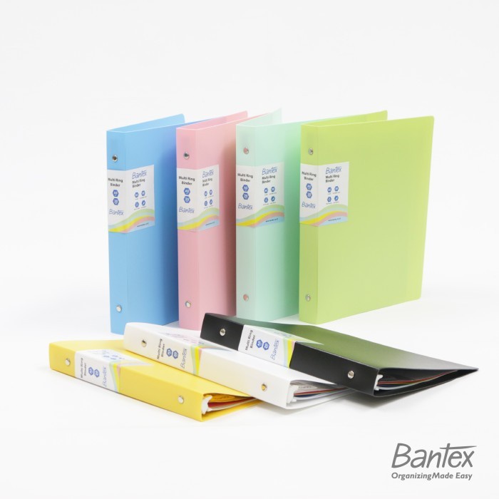 Map Binder Bantex A5 B5 Trendy Multi Ring Binder 20 &amp; 26 Hole - Binder Note A5 20 Ring dan B5 26 Ring Plus Bonus Divider Loose Leaf