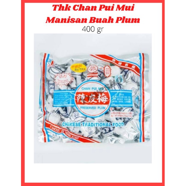 

THK CHAN PUI MUI 400GR | Manisan Plum | Manisan imlek Tang Hoi Moon Kee Chan Pui Mui