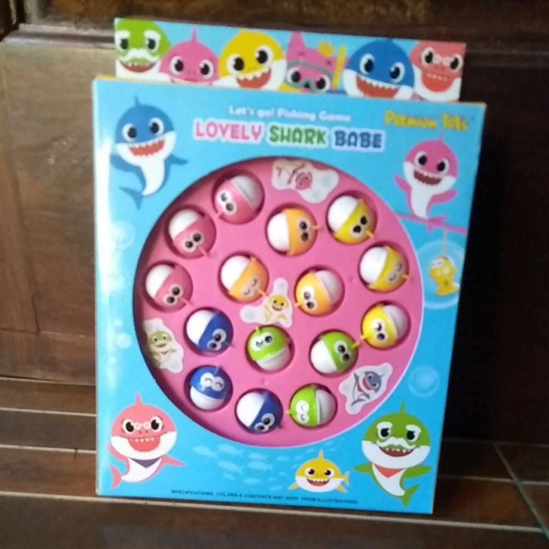 lovely shark babe. pancingan baby shark. mainan baby shark