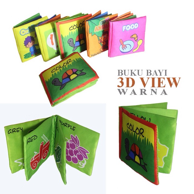 buku bayi kain buku bantal softbook color