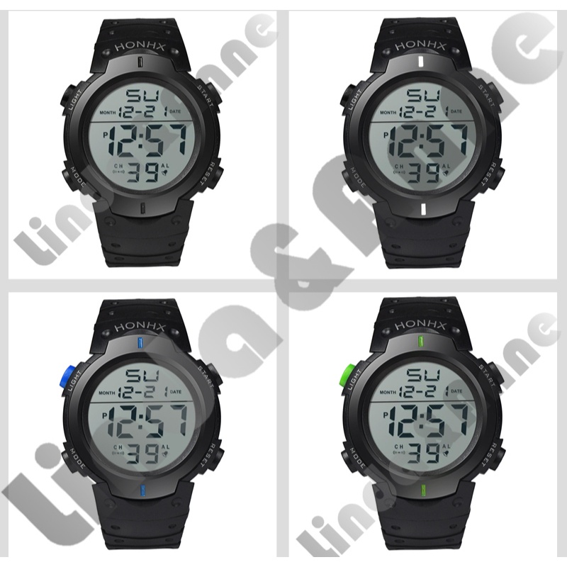 Jam Tangan Pria Casual Rubber Digital / HONHX Jam Tangan Pria Digital Day Date Import