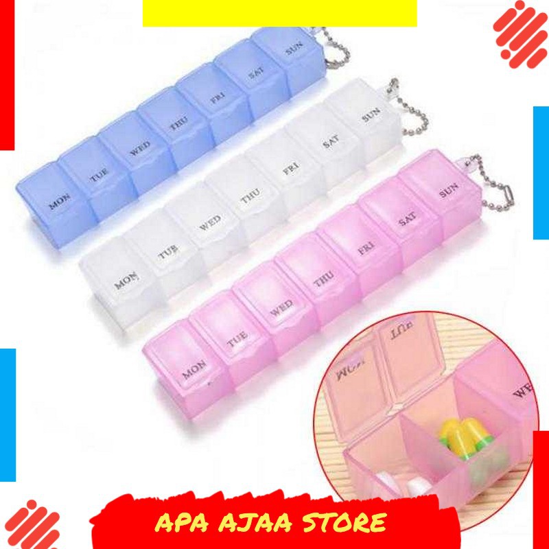 Termurah ! Kotak Obat 7 Day Medicine Tablet Storage