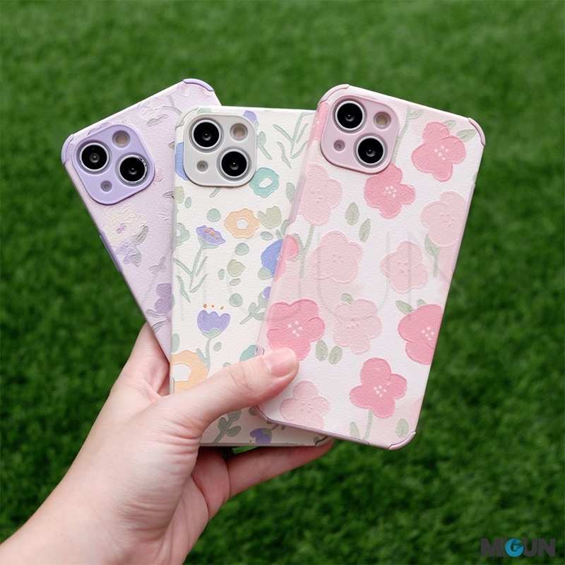 New! (1) Leather Flower Case - Softcase fullcover For iPhone 11 12 13 MINI PRO PROMAX X XR XSMAX 7+ 8+ 7 8 SE2020