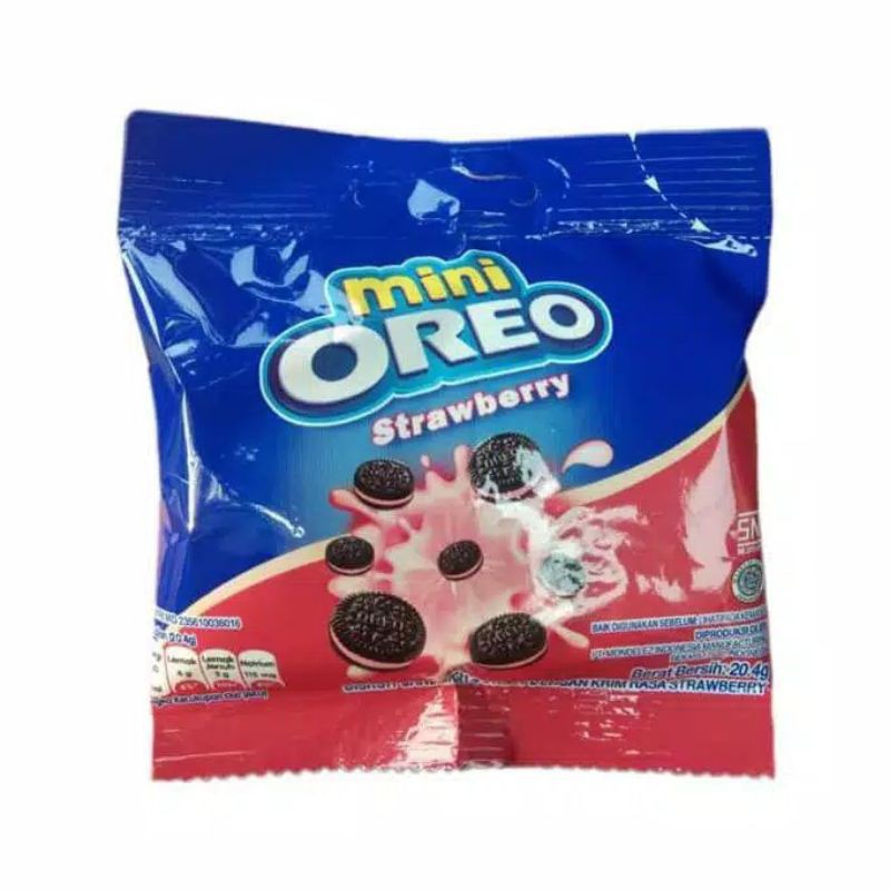 

Oreo mini strawberry cream 20 gram