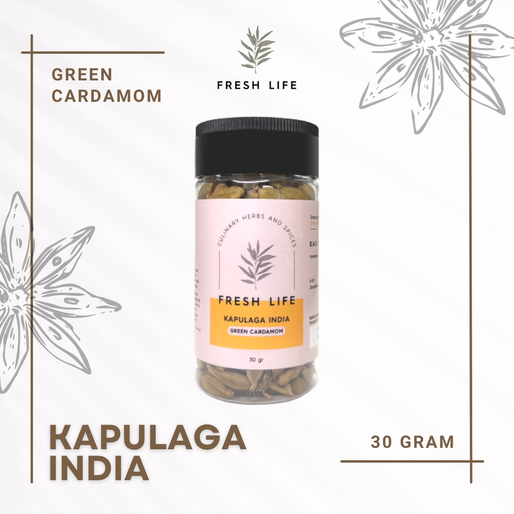 

Kapulaga India (Indian / Green Cardamom) Fresh Life 30 gr