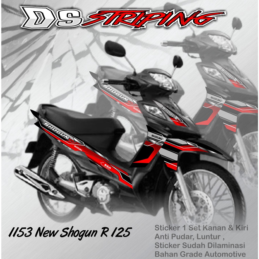 1153 Stiker Striping New Shogun R RR List Variasi Warna Grafik IS