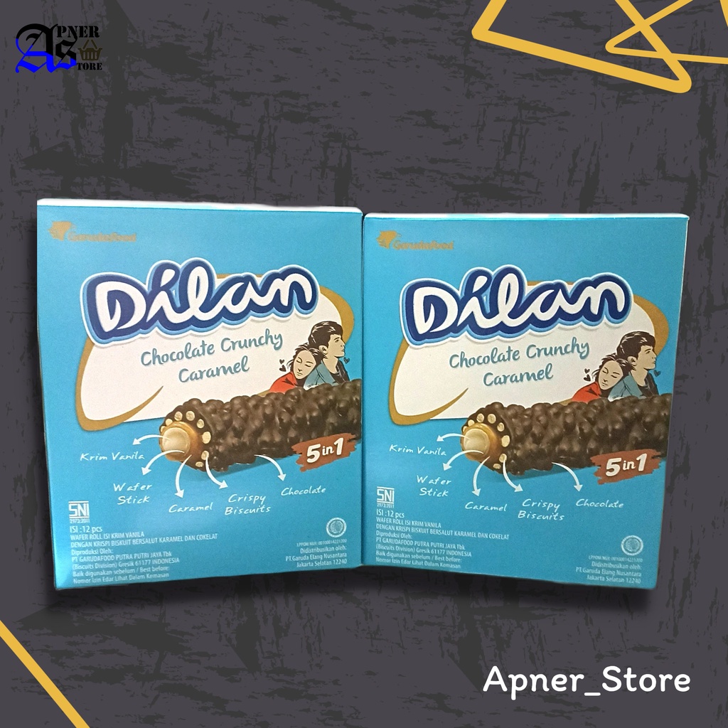 

Dilan chocolate crunchy caramel @24gram (1 box isi 12pcs)