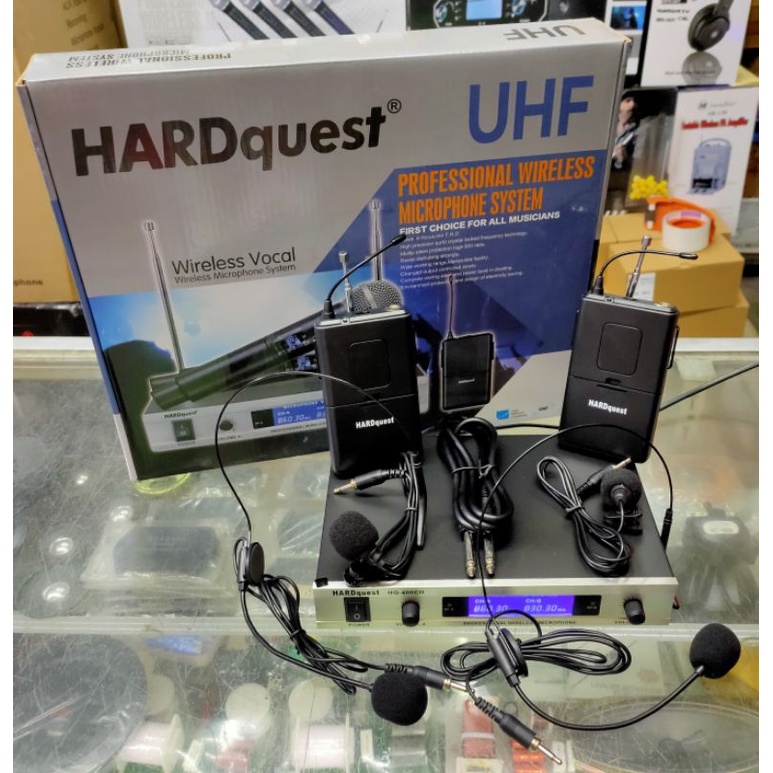 Mic Wireless Headset Clip-on 2channel HARDQUEST PRO 400 CO