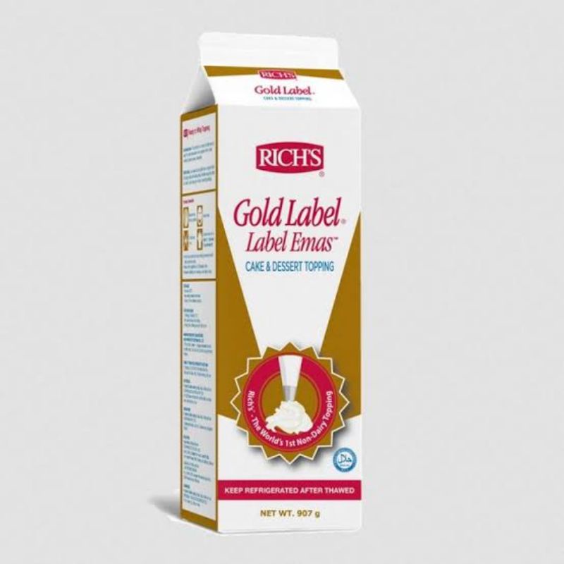

RICH GOLD LABEL 907gr/ RICH ECO Whip 1000ml Whipping Cream / Wipped Cream