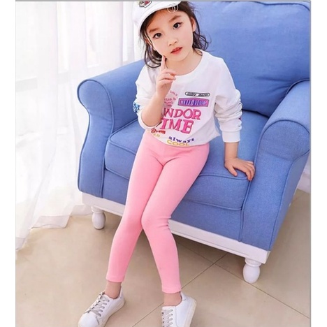 Legging Anak Perempuan Polos Spandek Premium halus tebal Semua Usia 1-10 Tahun Bisa COD