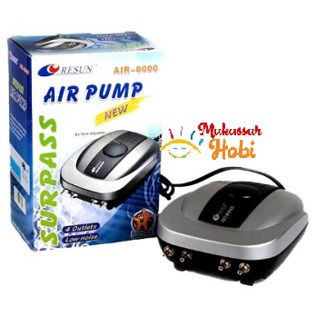 Pompa Udara RESUN AIR-8000 Air8000 Aerator Air Pump Aquarium Kolam