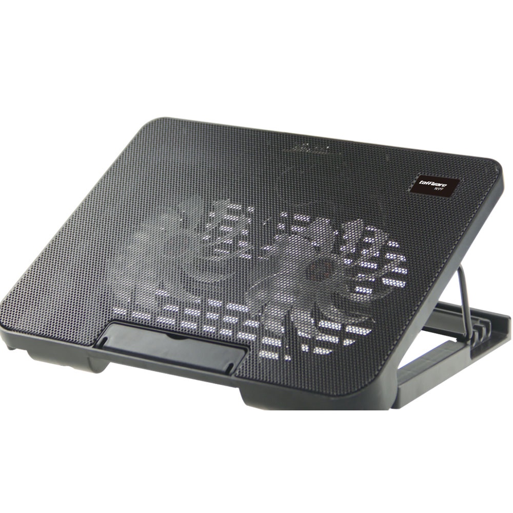 (Promo) Taffware Cooling Pad Laptop Adjustable Stand 2 Kipas 140mm - N99 - Black