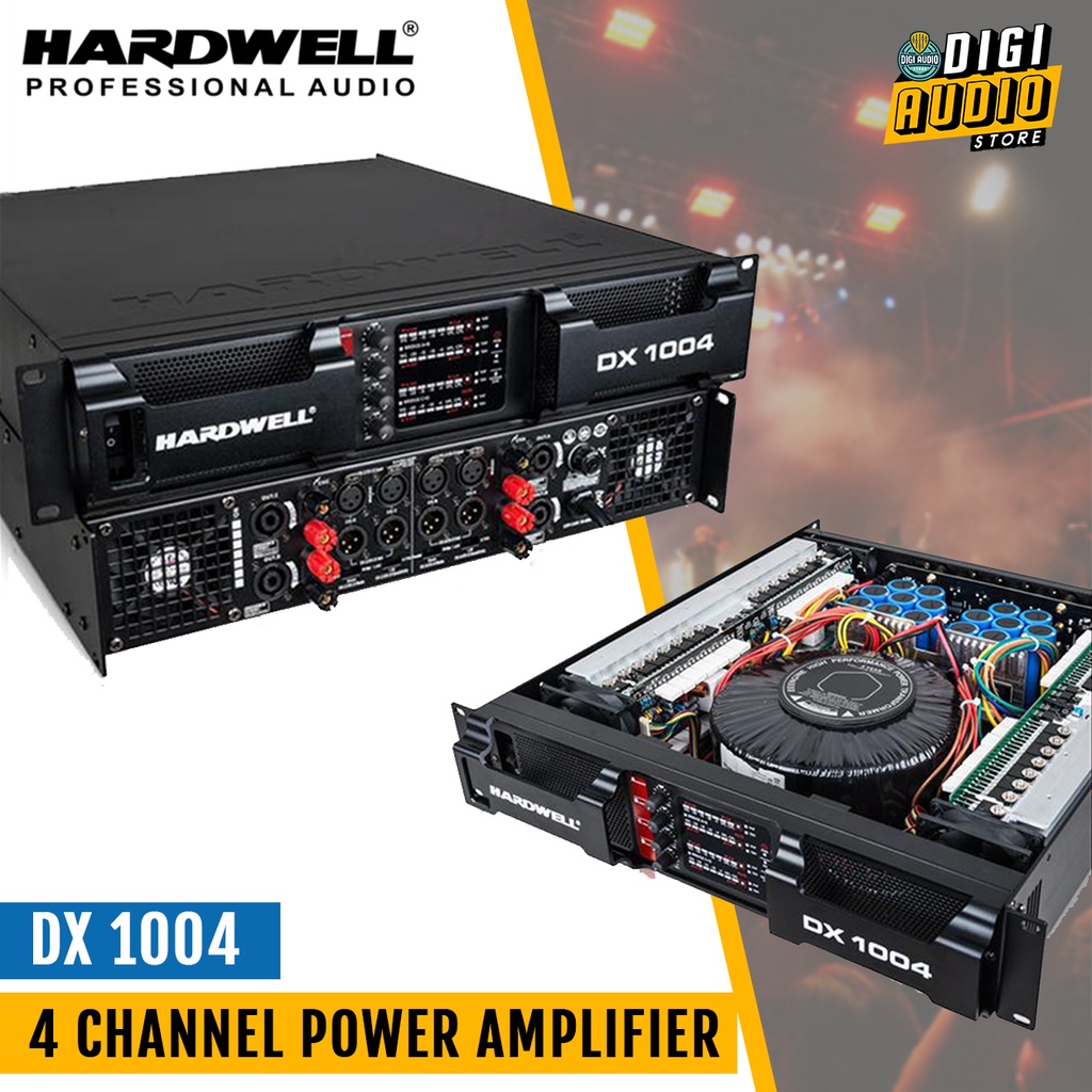 Power Amplifier 4 Channel Ampli Speaker Pasif Sound System HARDWELL DX1004 - DX 1004