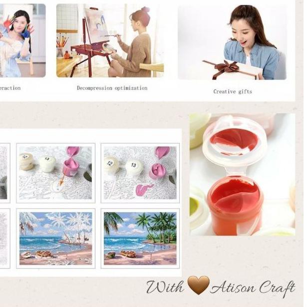 

☪ mini diy paint by number kit ready jakarta. painting by numbers 20x20cm - world series ➣