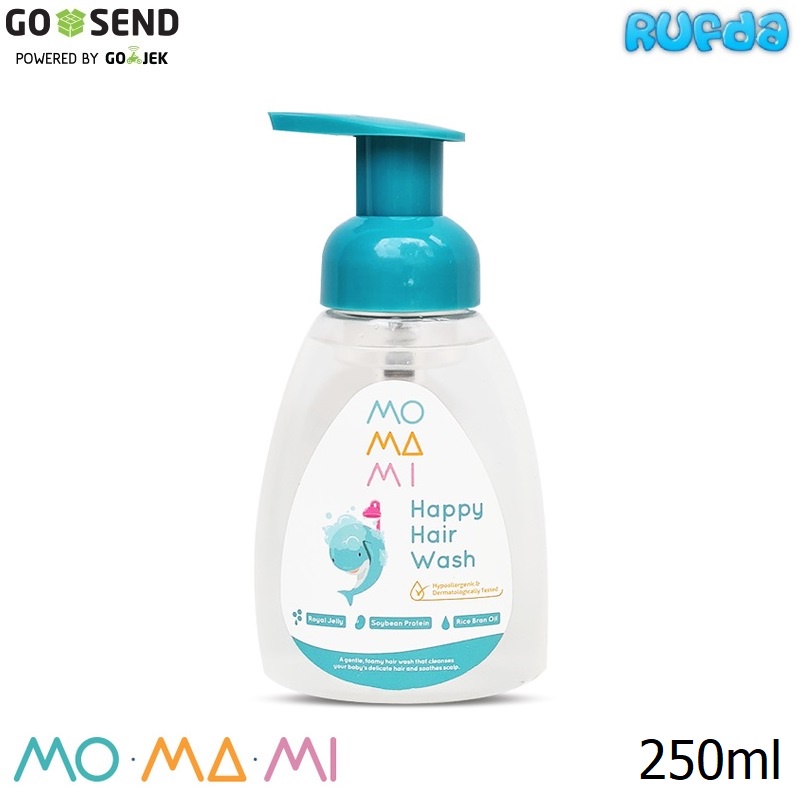 Momami Happy Hair Wash Shampoo Busa untuk Bayi dan Anak Tidak Pedih di Mata