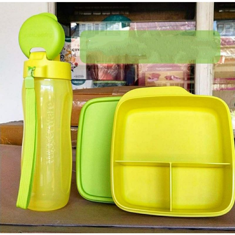 Promo tupperware murah lunch box set tempat makan tepak bekal makan original tupperware 1 set murah
