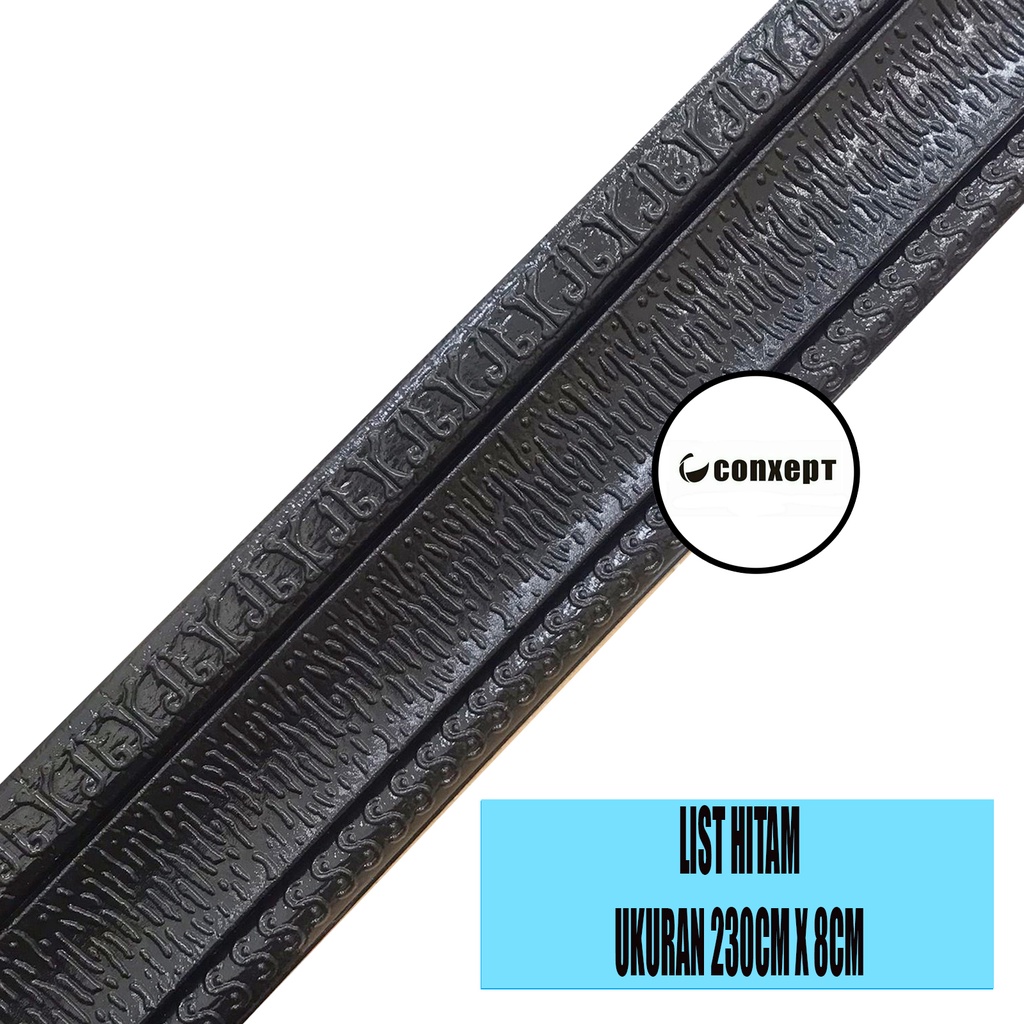 CX Wallpaper List Hitam Foam 3D Wallborder Foam 3D Stiker Dinding