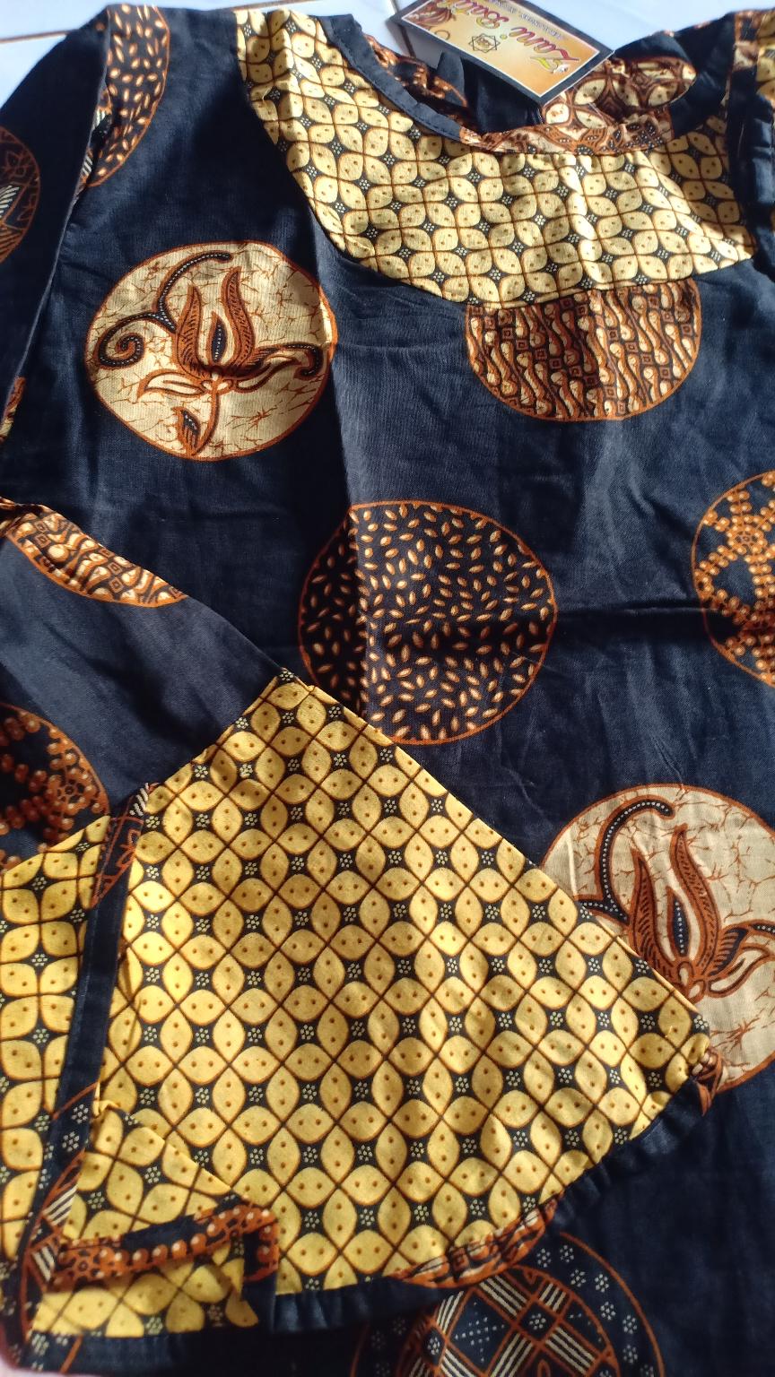 M-l-xl-xxl Batik Tunik Wanita Asj Sa Hrb026 Kenongo Pekalongan Sogan Tulis