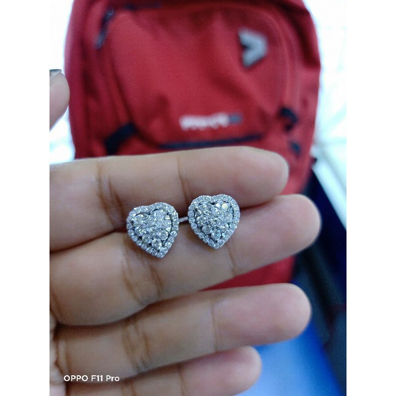 Anting/giwang berlian eropa asli murah model love kdfb