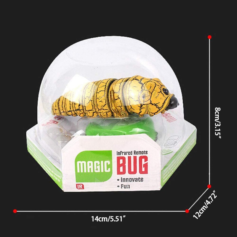Mary Simulasi Cacing Remote Control Serangga Menggoyangkan Trik Mainan Perlengkapan Kinerja
