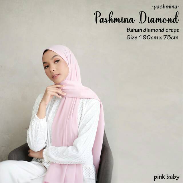 Hijab Dewasa Hijab Pashmina Diamond Termurah Bahan Diamond Crepe Premium Trendy | Bisa Cod